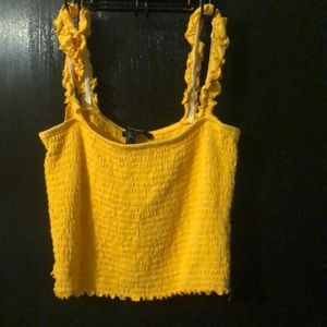 Yellow crop top